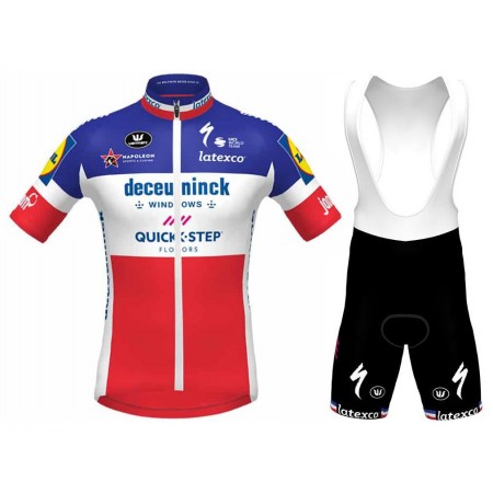 Conjunto Maillot + Culotte Corto con tirantes 2021 Deceuninck-Quick-Step N001